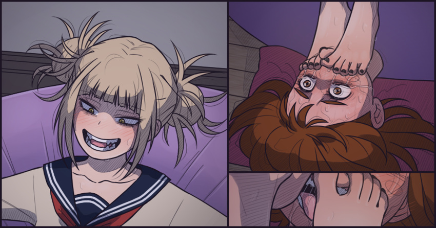 Rule 34 – black toenails close-up crying crying with eyes open drool feet femdom foot fetish foot lick foot on face foot worship forniphilia himiko toga human furniture lezdom licking feet my hero academia ochako uraraka sitting on person tears wide eyed wtfeather yuri | 8577755