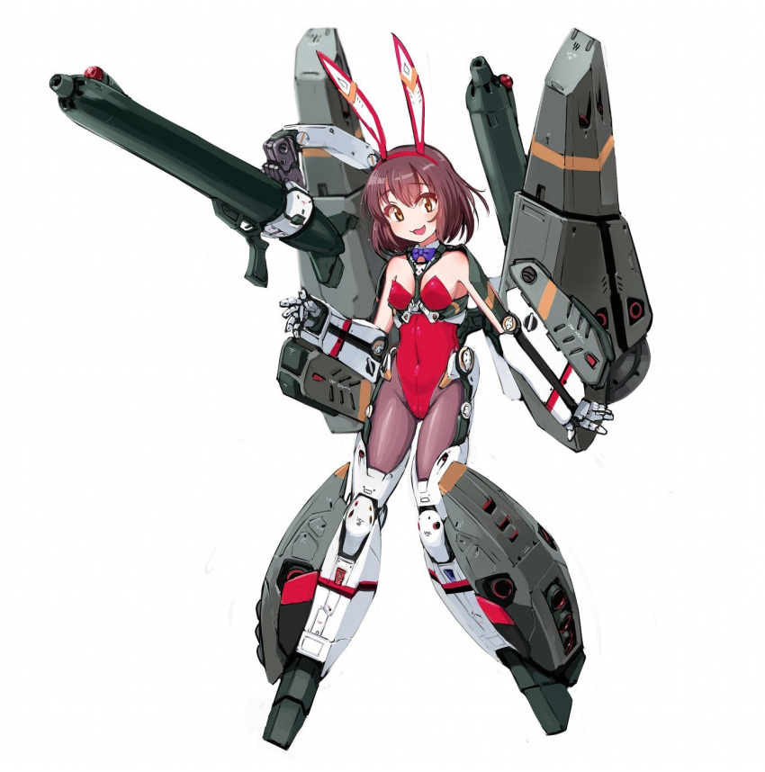 Rule 34 – bowtie brown hair bunny girl girl macross mecha suit red suit stockings tagme vf-01s | 8661995