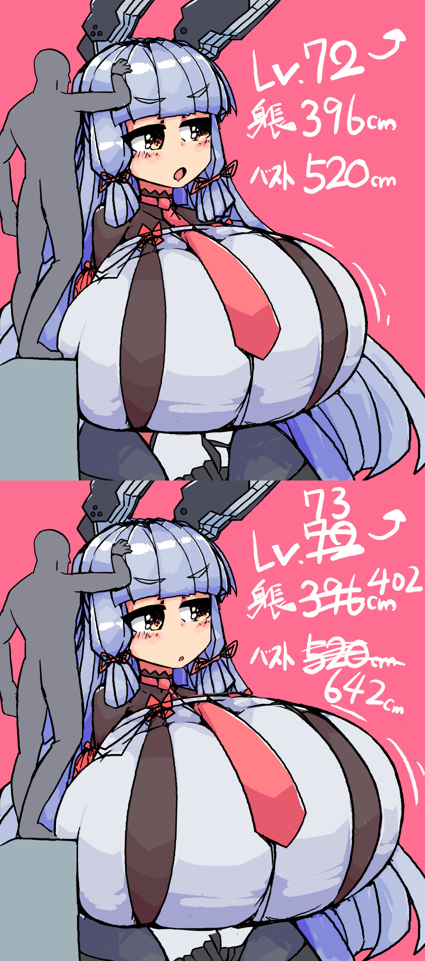 Rule 34 - Absurdres Breast Expansion Breasts Bigger Than Head Female  Giantess Growth Height Growth Huge Breasts Kantai Collection Level Up  Murakumo (kantai Collection) Sequence Sukoburukurage Tall Image | 8144466