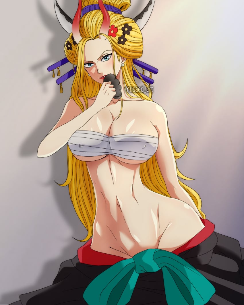 Rule 34 - Beast Pirates Black Maria Blonde Hair Blue Eyes Brass Knuckles  Breasts Female Fit Female Geisha Giantess Horns Kimono Kimono Down Large  Breasts Long Hair Nipple Bulge Oiran One Piece