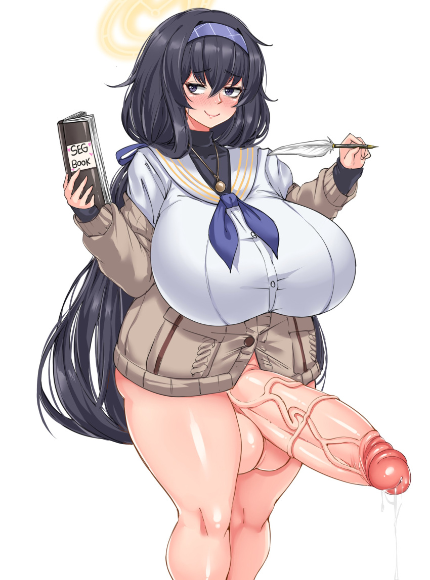 Rule 34 – 1futa balls black hair blue archive breasts erection futa only futanari hairband hi res hips huge breasts huge cock light-skinned futanari light skin long hair penis pondbs school uniform thick thighs thighs ui (blue archive) uncensored veiny penis wide hips | 8591323