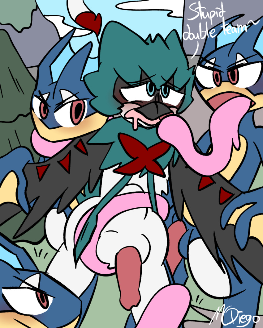 Rule 34 - Bird Bukkake Decidueye Double Team Double Teamed Foursome Frog  Game Mechanics Gameplay Mechanics Gangbang Gangrape Greninja Long Tongue  Long Tongue Penetration Mcdiego Nintendo Outdoor Sex Outdoors Outside  Outside Sex