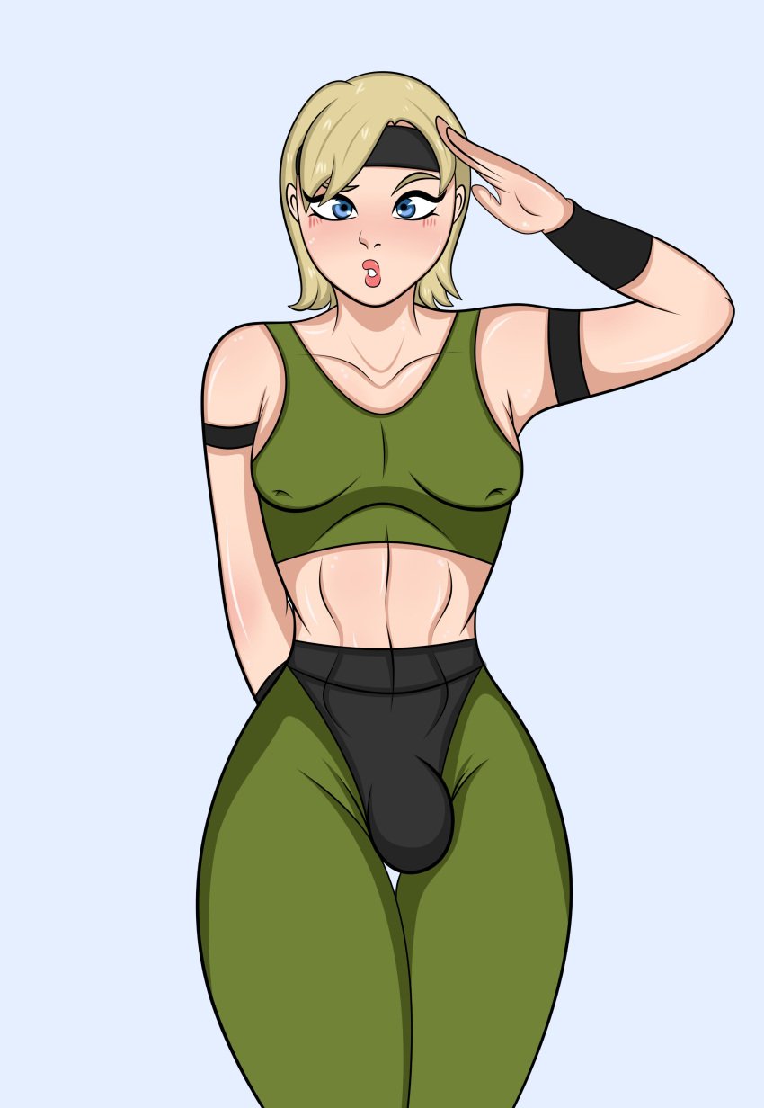 Rule 34 - 1futa 1girls Blonde Hair Blue Eyes Blush Futanari Green Clothing  Lemongummyowo Mortal Kombat Mortal Kombat 1 (2023) Nervous Netherrealm  Studios Pale Skin Salute Solo Focus Solo Futa Sonya Blade | 8681539