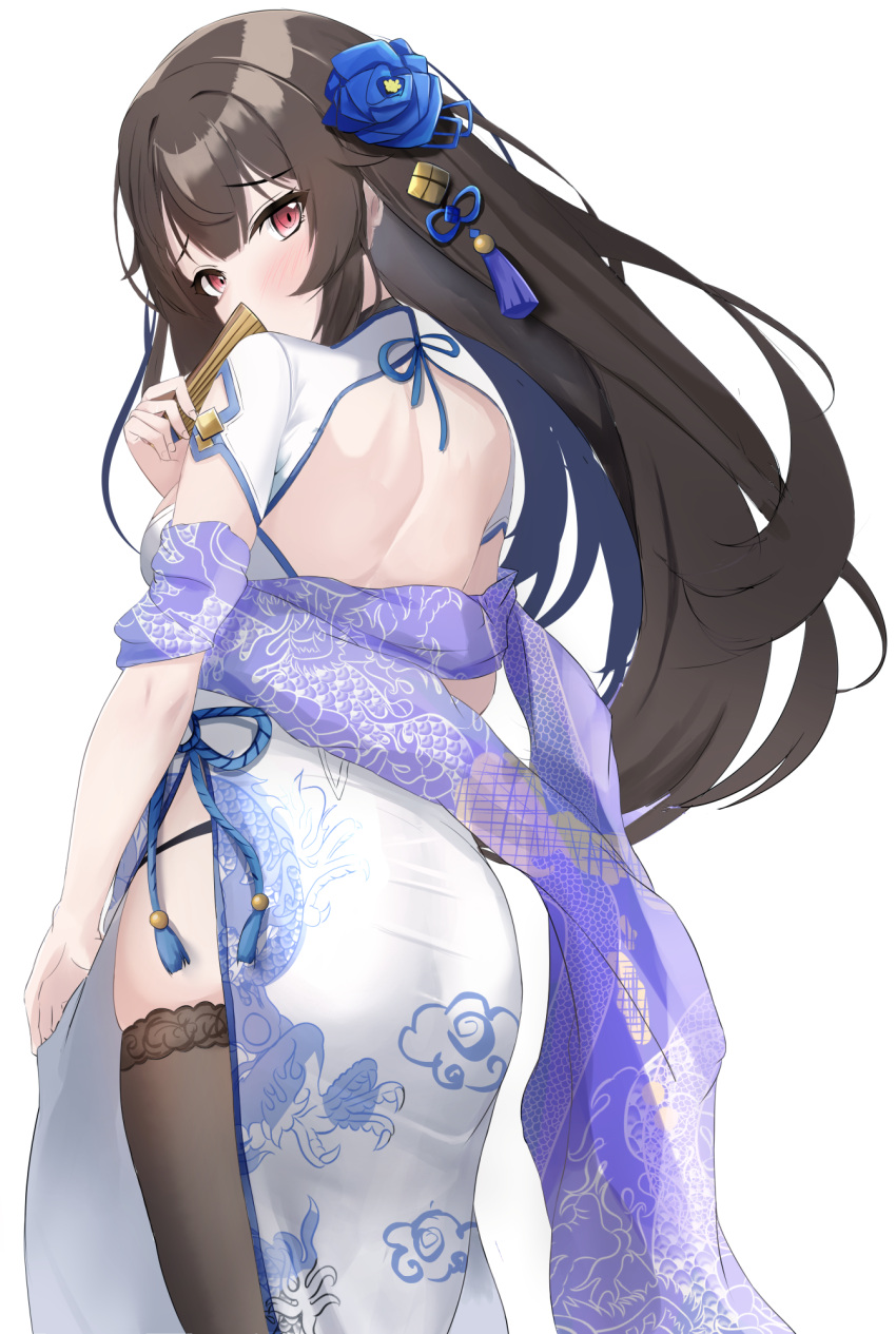 Rule 34 – back black hair china dress chinese clothes counter:side dress female highres long hair rotocrush solo thighhighs xiao lin (counter:side) | 8712001