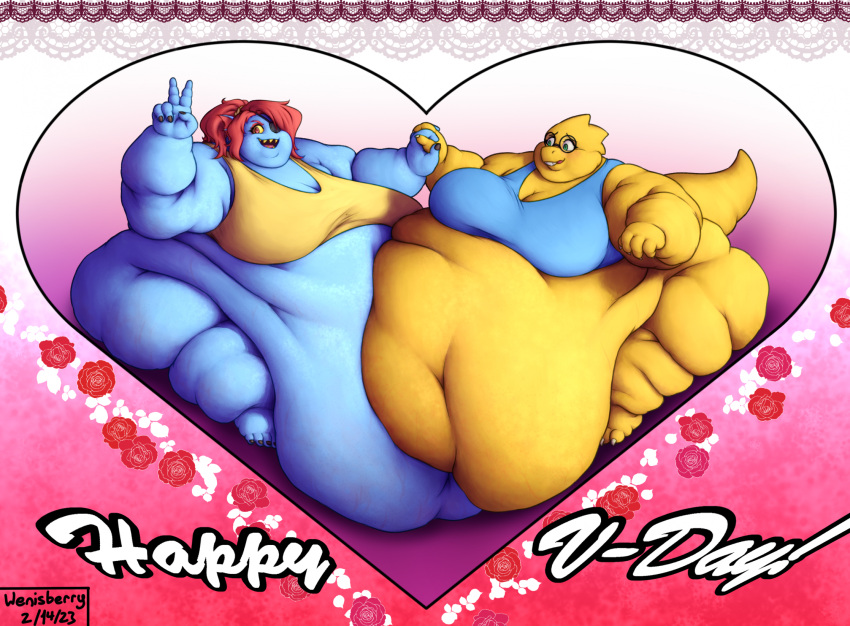 Rule 34 – 2anthro 2girls alphyne alphys bbw blob blue scales blue shirt blush double chin eyepatch fat fat arms fat ass fat belly fat breasts fat legs fish fish girl glasses green eyes head spikes huge ass huge belly huge breasts lizard lizard girl lizard humanoid lovers massive ass massive belly no panties red eyes red hair romantic couple ssbbw tail toby fox undertail undertale undyne valentines day weight gain wenisberry yellow scales yellow sclera yellow shirt yuri | 8584535