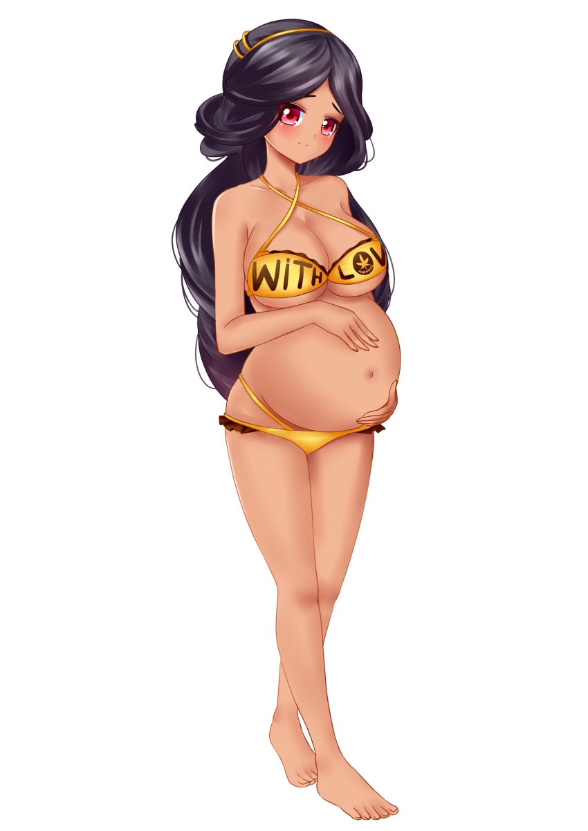 Rule 34 - 1girls Beli Lapran Belly Big Belly Big Breasts Bikini Black Hair  Breasts Cleavage Dark-skinned Female Dark Skin Female Huniepop Indian  Indian Female Ojoneko-neko Pregnant Solo Solo Female Solo Focus |