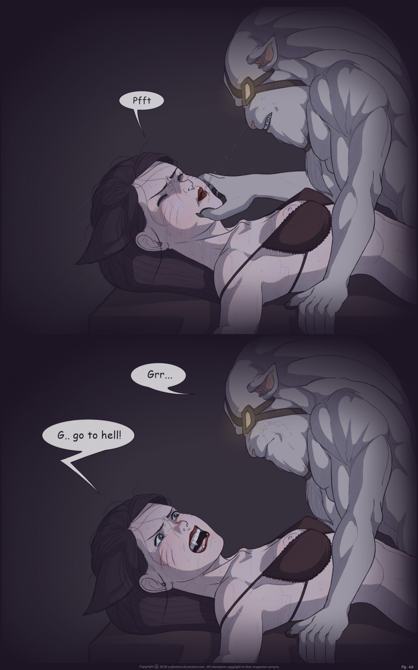 Rule 34 – ahri bondage bra captured captured heroine comic crying dialogue drool league of legends nipple slip rengar spitting spitting on face sweat tears text tickle torture tickling wtfeather | 8589819