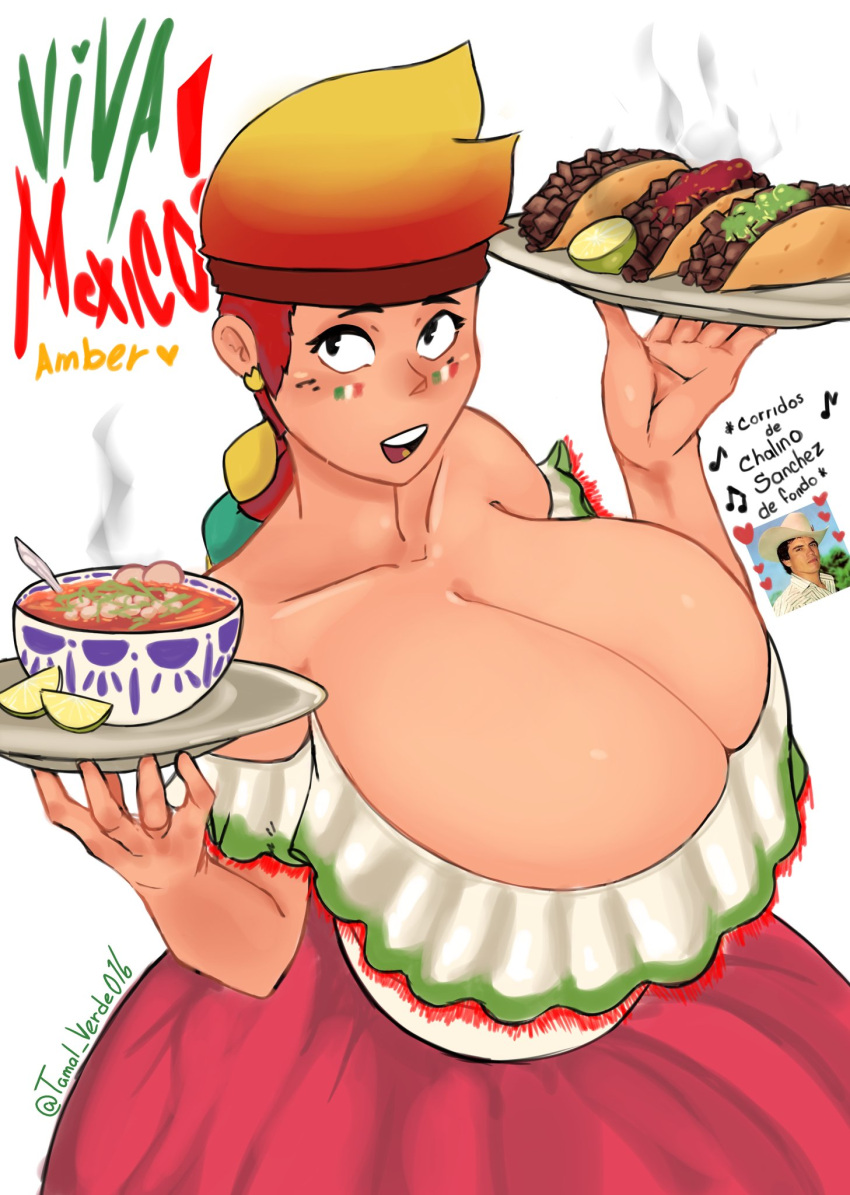 Rule 34 - Amber (brawl Stars) Big Breasts Brawl Stars Mexican Mexico Red  Hair Taco Tacos Tamalito Yellow Hair | 8642944