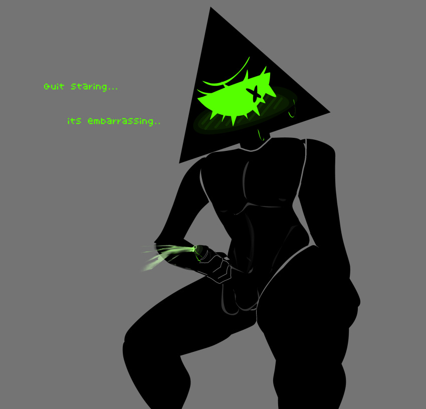 Rule 34 – 1 eye averting eyes cyclops embarrassed nude male fapping humanoid humanoid penis male only masturbation object head one eye triangle triangle head | 6769682