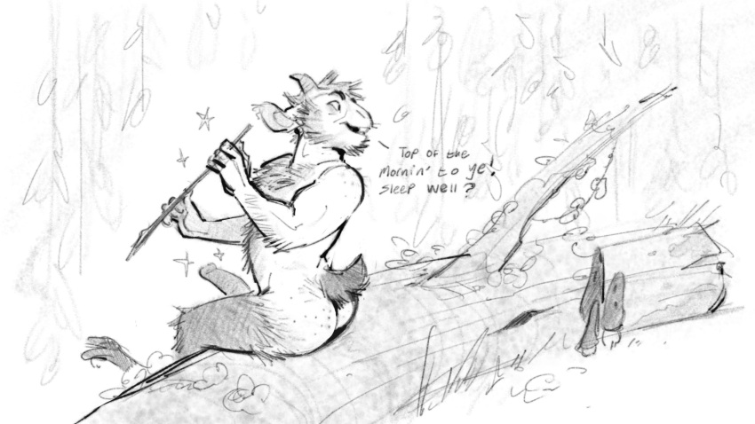 Rule 34 – ass english text erection flute genitals hi res horn humanoid log male musical instrument penis satyr solo text wind instrument wood woodwind instrument zepthehyerian | 8712951