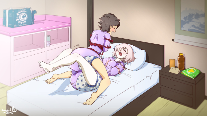 Rule 34 – 1boy1girl abdl brown hair climaxing diaper diaper bondage diaper fetish diaper sex diapered lovers fate/grand order fujimaru ritsuka (male) lavender hair mash kyrielight mashu kyrielight onesie ribbon bondage sketchmandl straitjacket thick diaper used diaper vibrator on diaper | 7465521