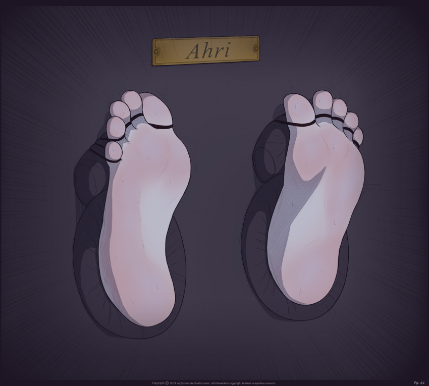 Rule 34 – ahri bondage captured captured heroine close-up comic dialogue feet foot focus in box in container league of legends nameplate rengar soles text tickle torture tickling toes tied wtfeather | 8589838