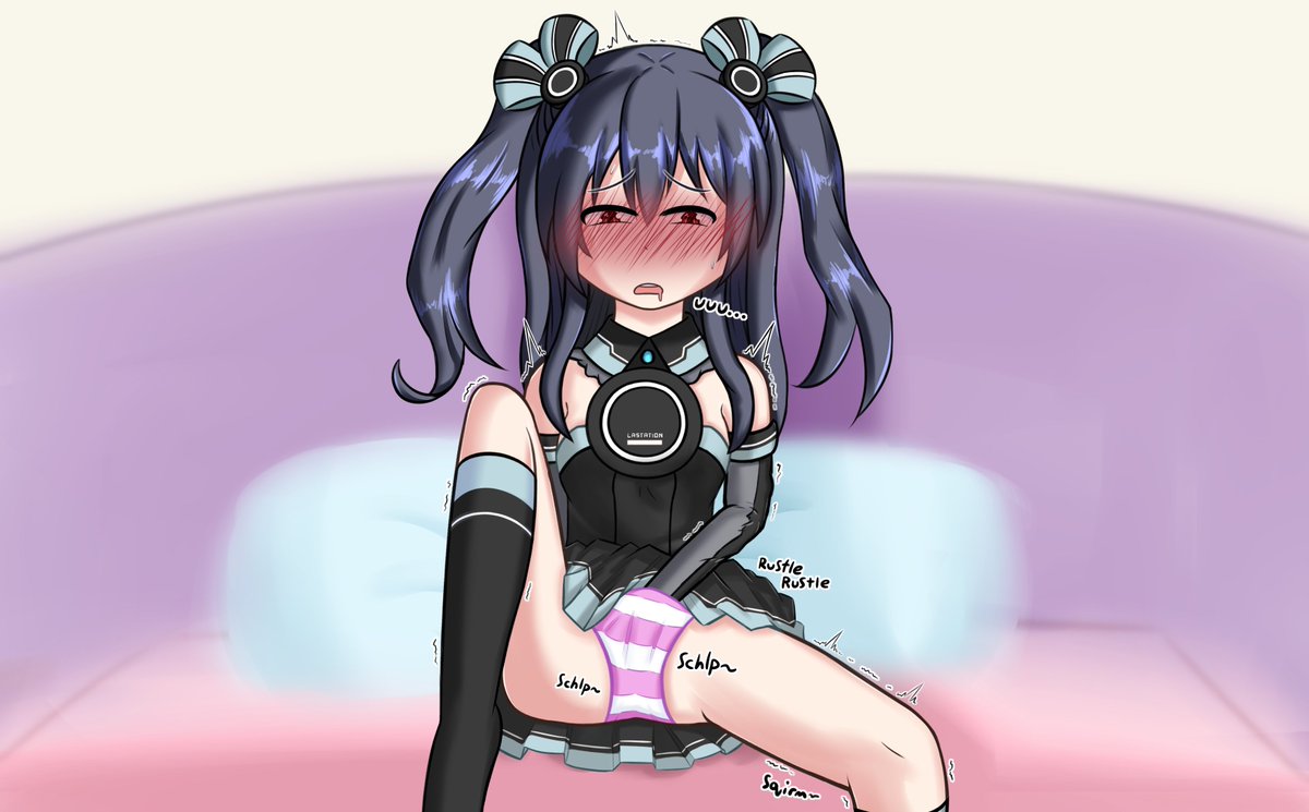 Rule 34 – black hair masturbation neptunia (series) panties striped panties tagme text tokidokisuiyobi twintails underwear uni (neptunia) young | 8834973
