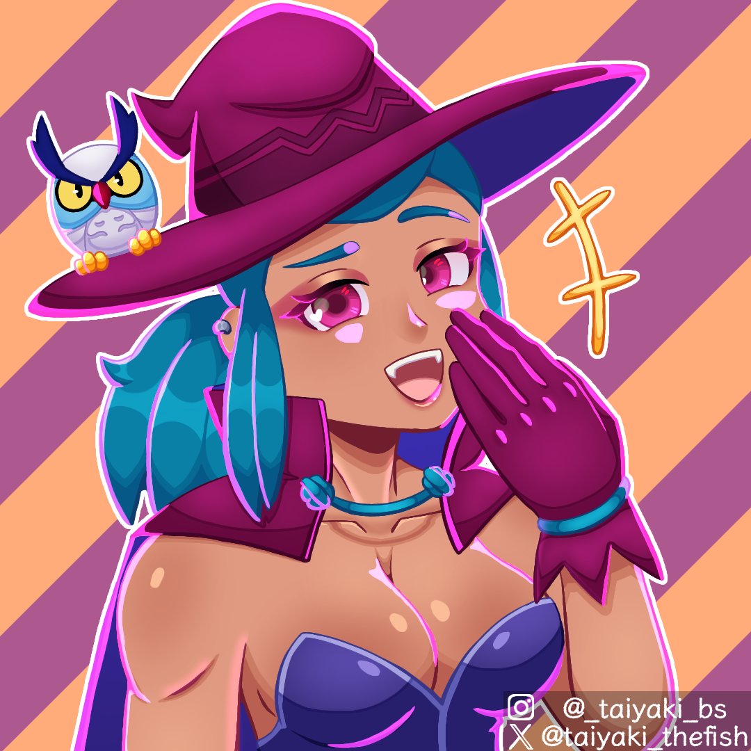 Rule 34 - Big Breasts Blue Cape Blue Dress Blue Hair Blush Blush Brawl  Stars Coloured Cute Gloves Medium Breasts Owl Purple Cape Purple Dress Red  Eyes Sexy Shelly (brawl Stars) Witch