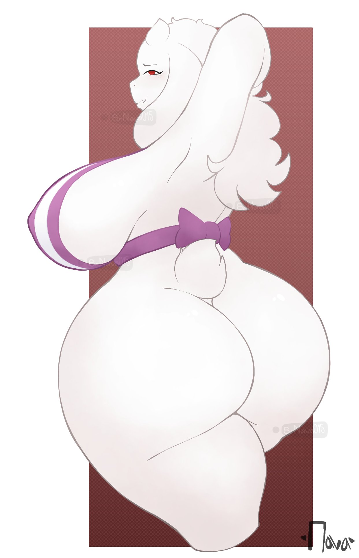 Rule 34 – 2d ass big ass female goat goat horns solo srnava toriel undertail white body white hair | 8757914