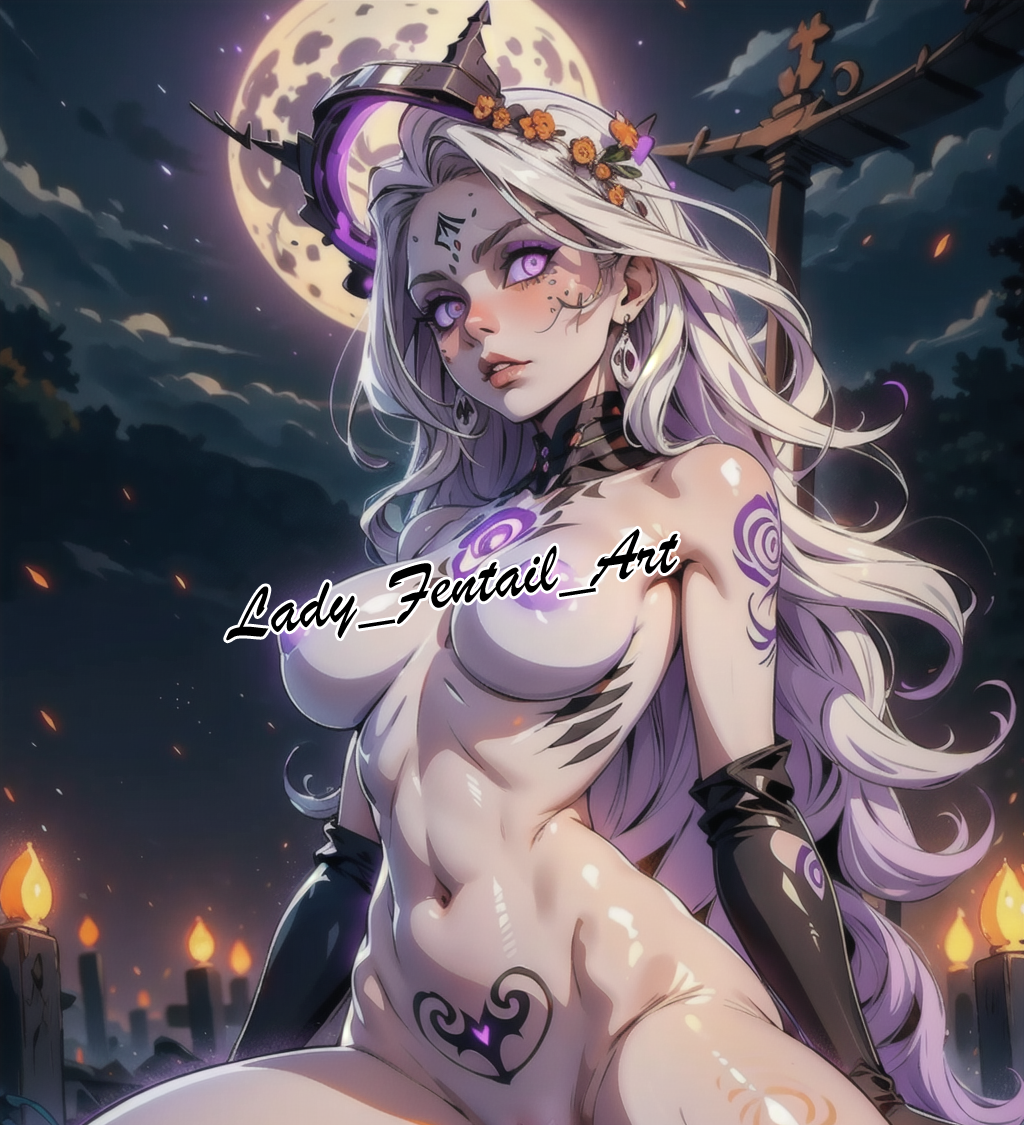 Rule 34 - Rn Abstract Background Anime Style Big Breasts Breasts Brown Eyes  Candle Curly Hair Detailed Background Diana Female Fractal Art Halloween  Halloween Costume High Resolution Hot Lady Fentail Art Large