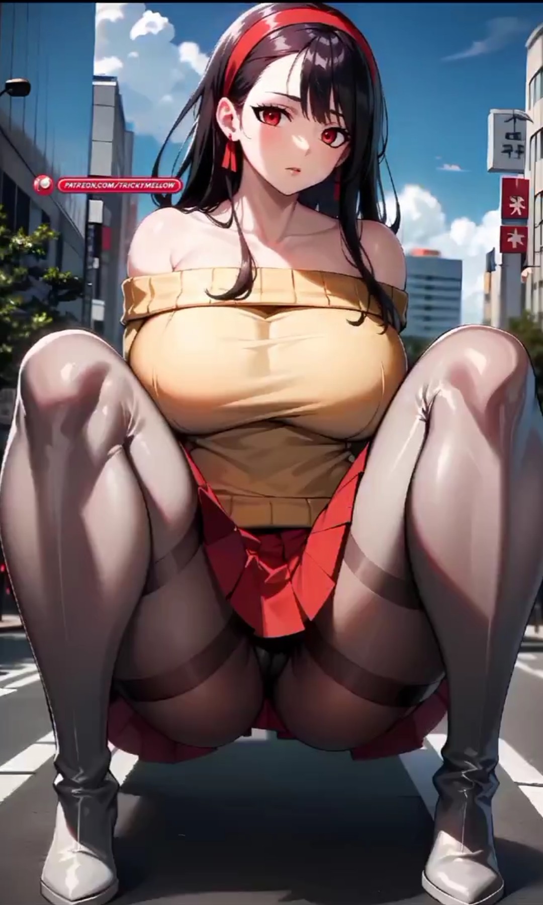 Rule 34 – ai generated red eyes tagme tights trickymellow upskirt yor briar yor forger | 8834629