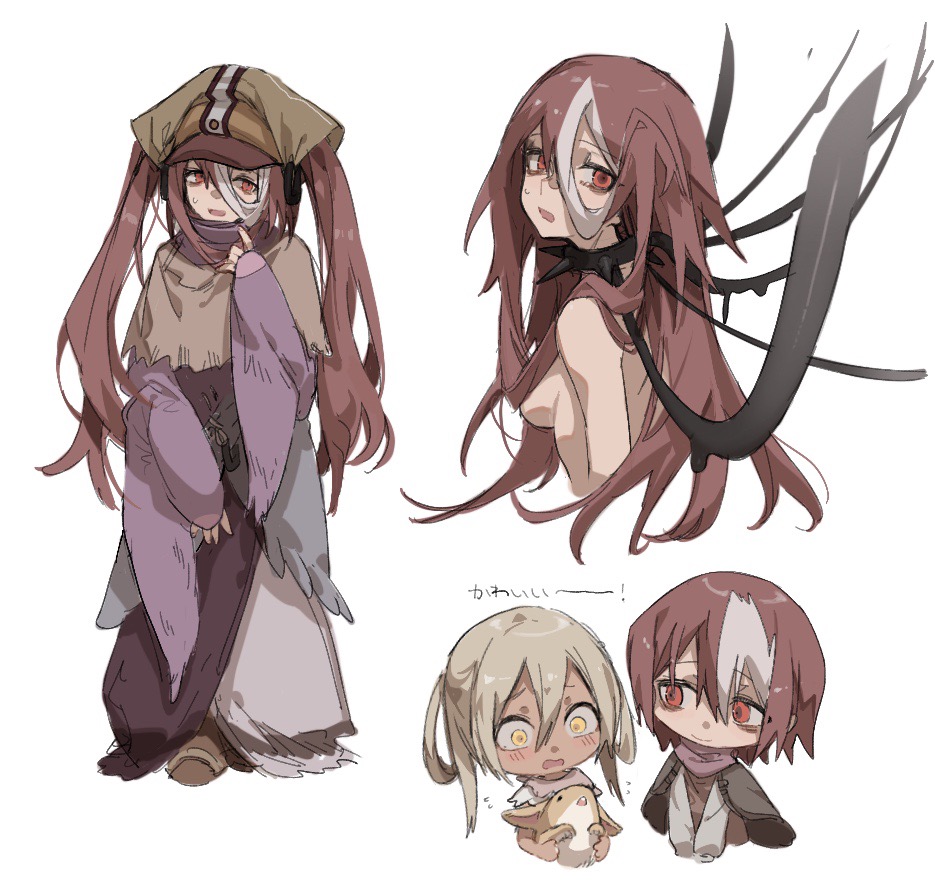 Rule 34 – 2girls chibi collar eye bags female female only irumyuui long hair looking back made in abyss nude prisoner raito47 red eyes red hair sideboob solo focus spiked collar two tone hair upper body very long hair vueko | 8757066