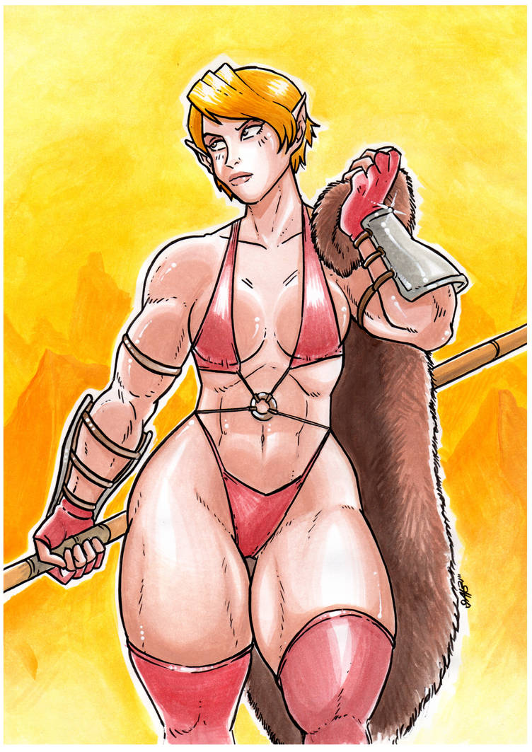 Rule 34 – 2d abs amazon barbarian blonde hair bodypaint dungeons and dragons elf elf ears half elf muscular muscular female original character pilstud tagme tribal tribal markings yolande (geterafromfaerun) | 8666018