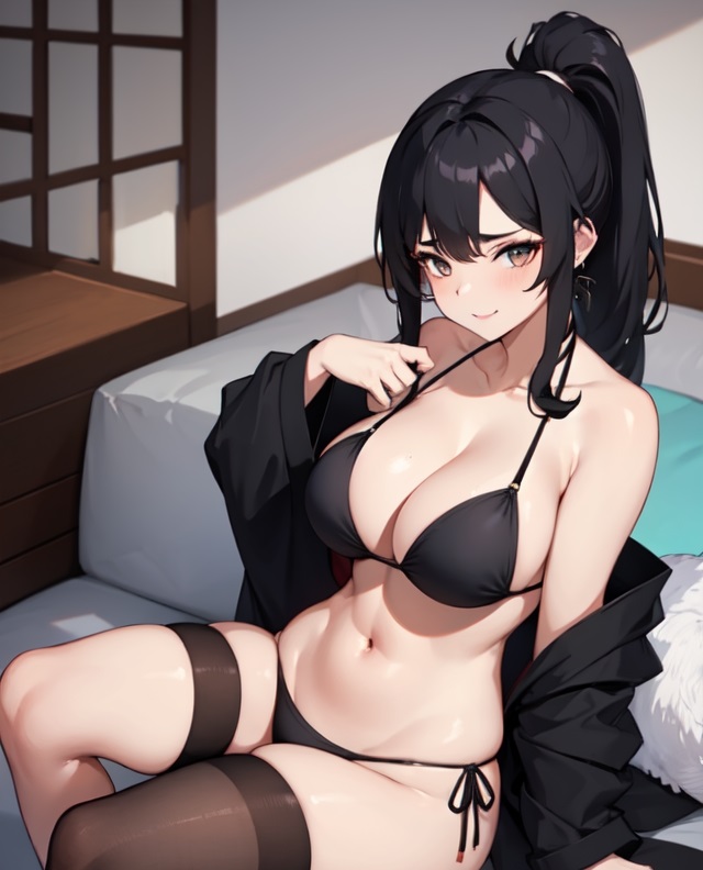 Black Anime Girls Xxx - Rule 34 - 1girls 2023 Ai Generated Ai Hands Anime Anime Girl Anime Nose  Anime Style Big Breasts Bikini Black Hair Brown Eyes Cleavage Clothed  Female Enza1316 Female Kimono Long Hair Solo