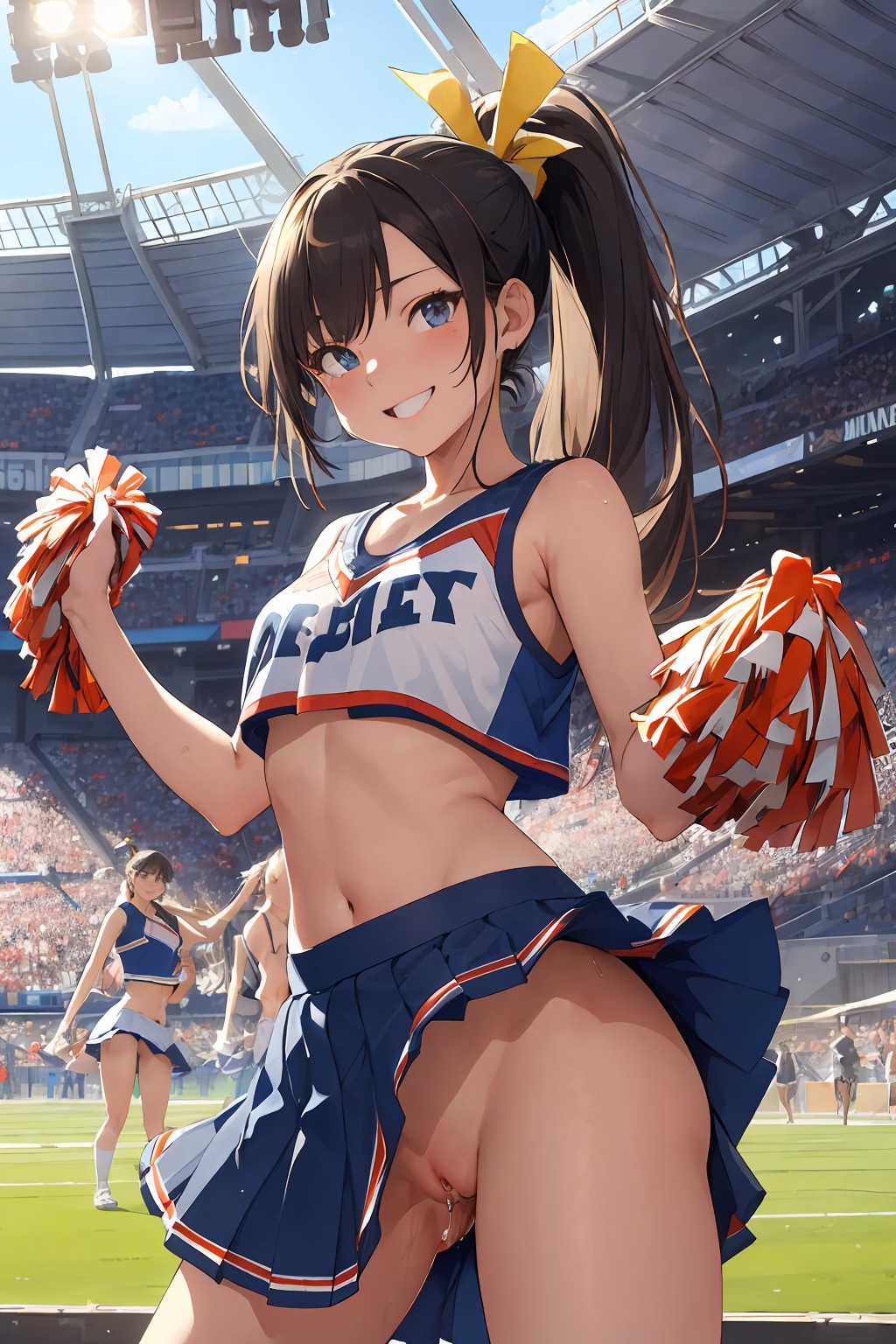 Rule 34 - 1girls Ai Generated Black Hair Cheerleader Cheerleader Uniform  Exhibitionism Exhibitionist Midriff No Panties Outside Ponytail Public  Nudity Pussy Pussy Juice Skirt Solo Focus | 8818376