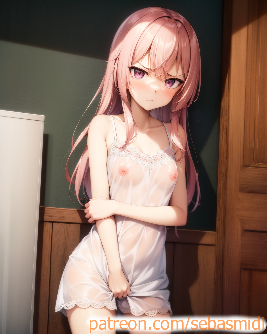 Rule 34 - 1girls Ai Generated Inui Sajuna Long Hair My Dress Up Darling  Nipples Pink Eyes Pink Hair Sebasmidi Sono Bisque Doll Wa Koi Wo Suru  Stable Diffusion Transparent Clothing | 8768215