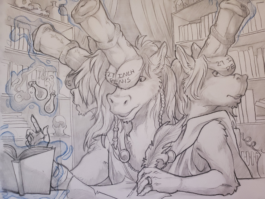 Rule 34 – 4:3 absurd res animal genitalia animal penis anthro balls big balls big penis book bookshelves english text equid equine equine penis genitals hi res horse magic male male only mammal mozdoc multi balls multi genitalia multi head multi penis penis penis horn potions psychoseby spell text triphallia unusual penis placement | 3658773