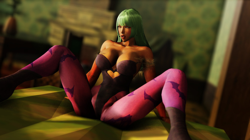 Rule 34 – 1girls 3d arm support bat wings big breasts breast veins busty capcom cleavage clothing darkstalkers green eyes green hair hi res large breasts leotard long hair looking at viewer medium breasts morrigan aensland open mouth sitting spread legs succubus virtualblueam2 | 8892583