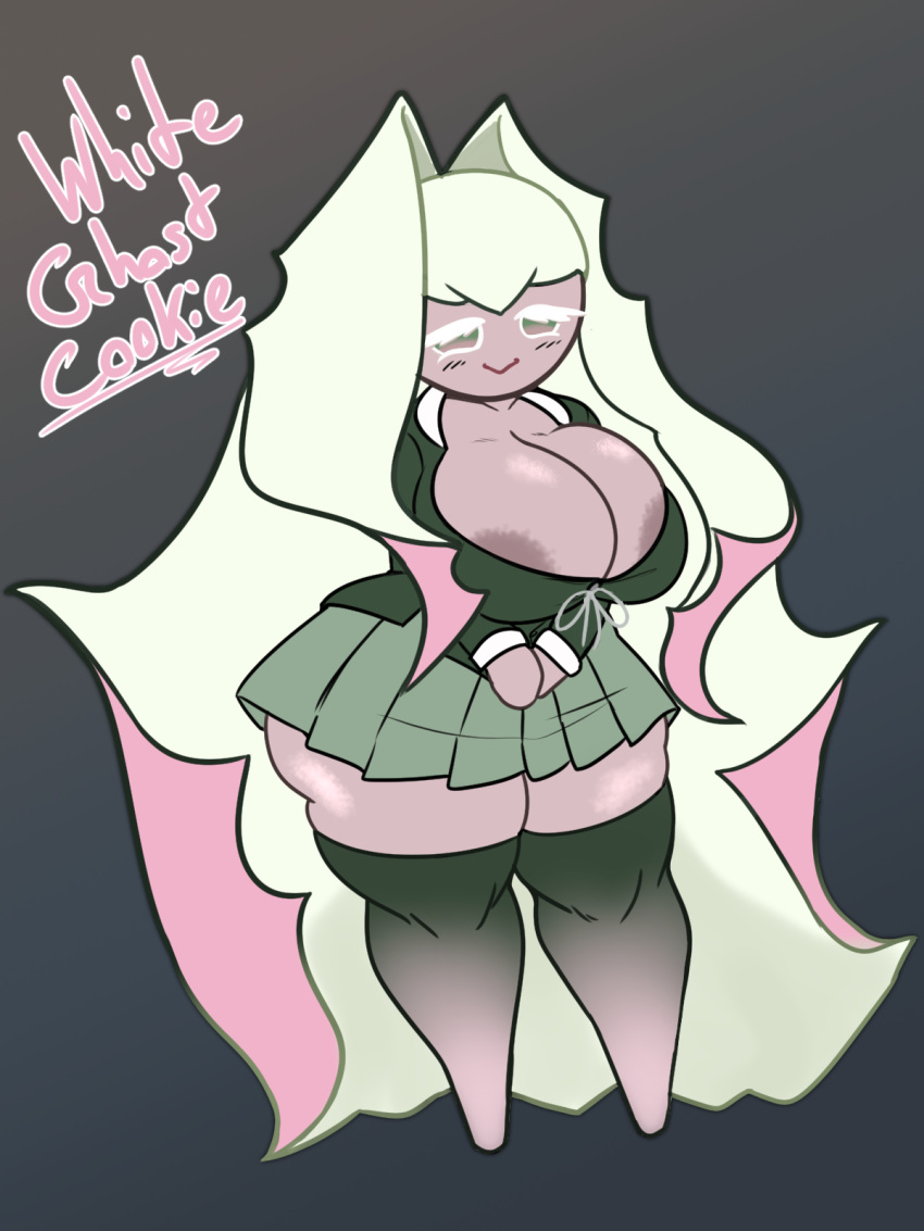 Rule 34 – 1girls 2d ass background big breasts blush breast bulge breasts cleavage cookie cookie run cookie run ovenbreak digital media (artwork) female female focus female only hair jyto leggings legwear long hair nub feet outline pink body pink skin school uniform skirt text thick ass thick thighs thighs white eyelashes white ghost cookie white hair | 8719703