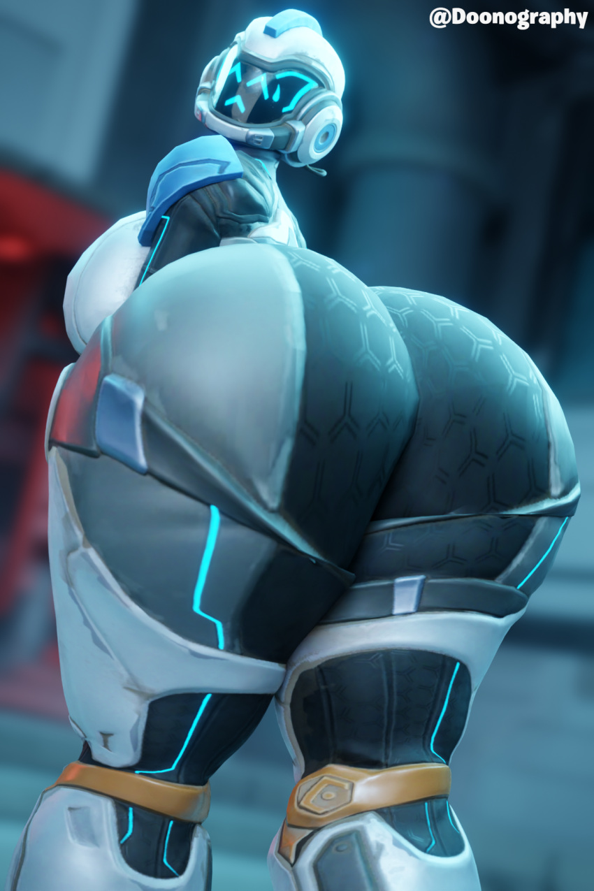 Rule 34 - 3d Armor Armored Ass Back View Bent Over Big Ass Big Butt Blender  Blue Eyes Blue Glow Bubble Butt Butt Focus Clothed Doonography Female  Female Focus Female Only Fortnite