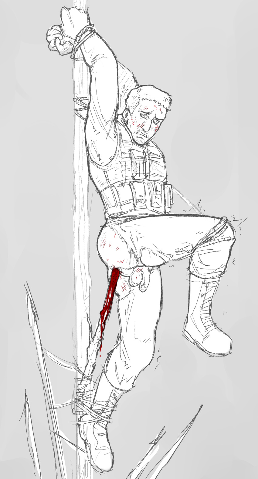 Rule 34 - Anal Bleeding Blood Gay Hanging Kelvin (sons Of The Forest) Male  Military Nonconsensual Pillar Rape Sons Of The Forest Stick Tied Up Torn  Clothes Uniform | 8885597