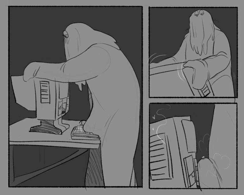 Rule 34 – ambiguous gender animate inanimate armless bodily fluids bulge clothed clothing colin the computer comic computer computer keyboard don’t hug me i’m scared duo erection erection under clothing for a head furniture genital fluids grime rulez hi res humanoid humping legless lidded eyes living computer living machine machine male noseless not furry object head on model precum red guy (dhmis) screen screen face screen head table uncommon stimulation | 8764087