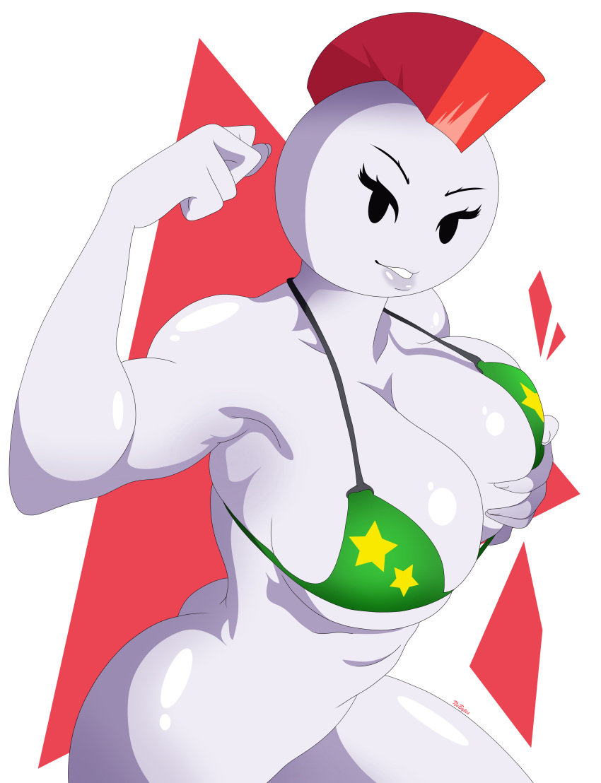 Rule 34 - 1girls 2d Big Breasts Bikini Breasts Ellie Rose Ellry Flexing  Fusion Character Grabbing Own Breast Henry Stickmin (game) Huge Breasts  Looking At Viewer Mob Face Mohawk Nobytes (artist) Solo