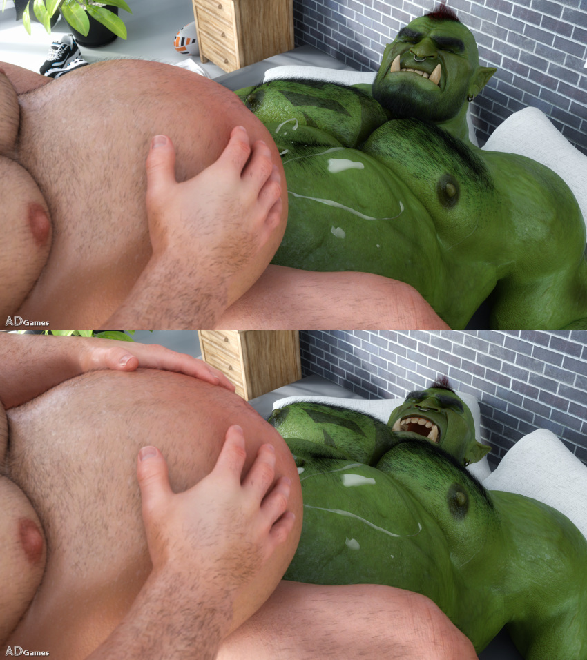 Rule 34 - Ad-games Belly Inflation Big Belly Bodily Fluids Boruk (ad-games)  Cum Duo Fur Gay Genital Fluids Green Body Green Skin Hi Res Human Humanoid  Inflation Male Mammal Mpreg Nipples Orc |