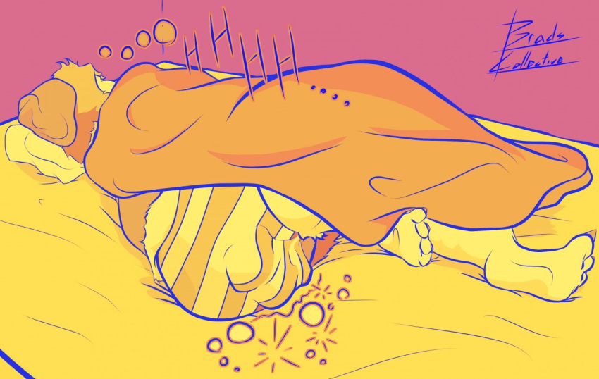 Rule 34 – ambiguous gender anthro barefoot beanie bed bedding bella (brad’s collective) blanket bottomwear brad’s collective canid canine canis catanddog36 claws clothing digital media (artwork) domestic dog english text feces feces bulge feet fur furniture hair hat head on pillow headgear headwear humanoid feet lying mammal moan motion lines on bed on side overweight overweight ambiguous panties pantsless pattern bottomwear pattern clothing pattern panties pattern underwear pillow plantigrade rear view scat scat shirt signature soiling soiling panties solo striped bottomwear striped clothing striped panties striped underwear stripes tank top text toe claws topwear under blanket underwear | 8774157