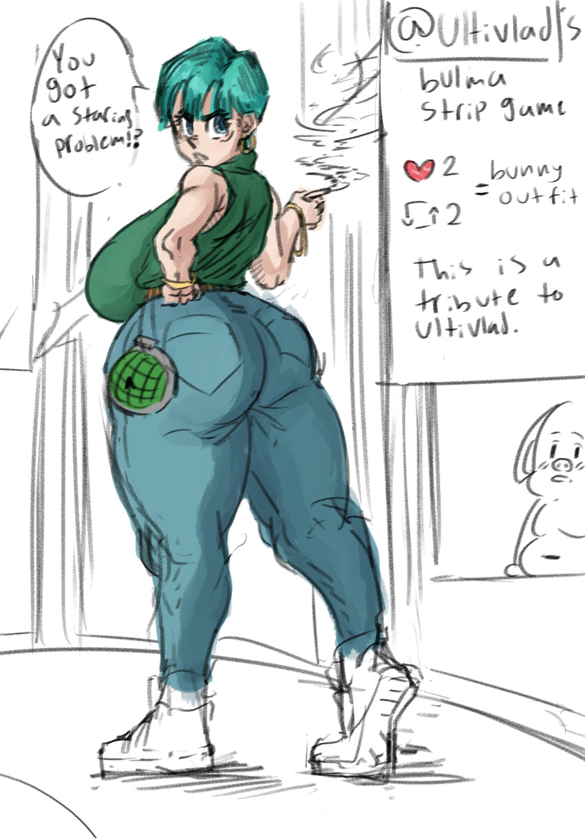 Rule 34 - Big Ass Big Breasts Blue Eyes Blue Hair Bulma Briefs Color  Colored Dragon Ball Limb0 O Oolong Smoking Strip Game Striped Text Text  Bubble Ultivlad | 8873609