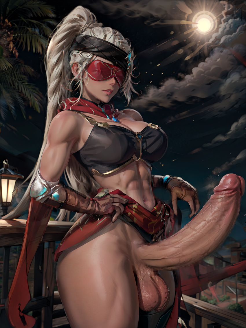 Rule 34 - 1futa Ai Generated Athletic Athletic Futanari Bare Shoulders Big  Penis Blindfold Blonde Hair Bottomless Braid Breasts Eremite (genshin Impact)  Eremite Galehunter (genshin Impact) Futa Only Futanari Genshin Impact Gloves