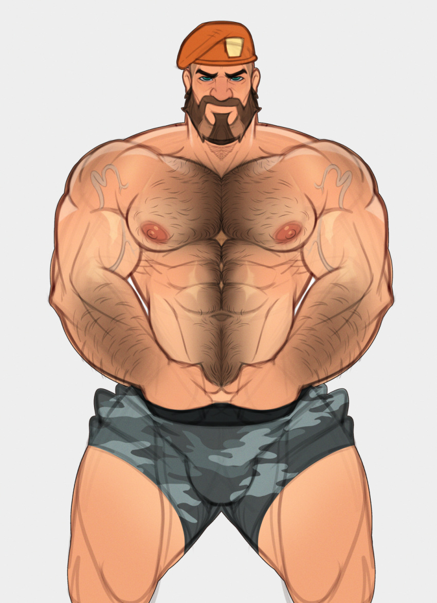 Rule 34 - 1boy 2023 Bara Bara Tits Barazoku Beard Brimstone (valorant)  Bulge Clothing Daddy Facial Hair Gay Hairy Hairy Arms Hairy Chest Hi Res  Highres Looking At Viewer Male Male Focus