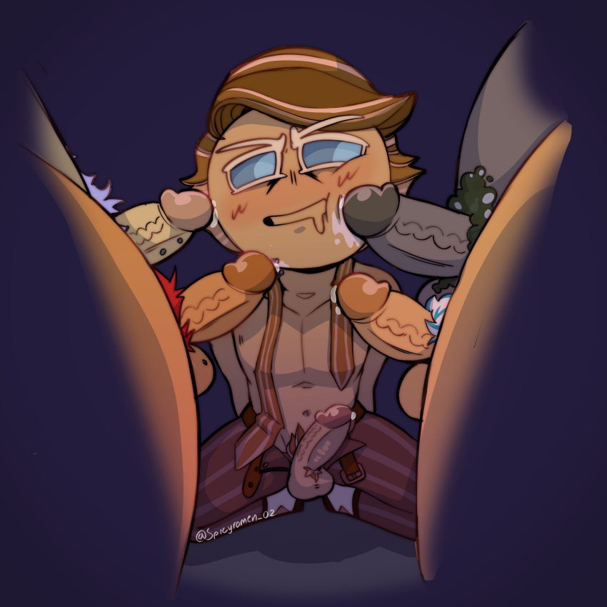 Rule 34 – almond cookie belt big penis black pubic hair blue background blue eyes blush blush brown hair captain caviar cookie cock piercing cookie cookie run cookie run kingdom cookies dark-skinned male dilf drooling faceless character faceless male gangbang gay grey hair group sex kneeling looking up male only multicolored hair multicolored pubic hair multiple boys multiple males necktie old man older male on knees orgy pants penis penis against face penis size difference pierced genitals precum precum drip pubes pubic hair red pubic hair rockstar cookie roguefort cookie simple background smiling spicyramen tan body vampire cookie white pubic hair | 8360817