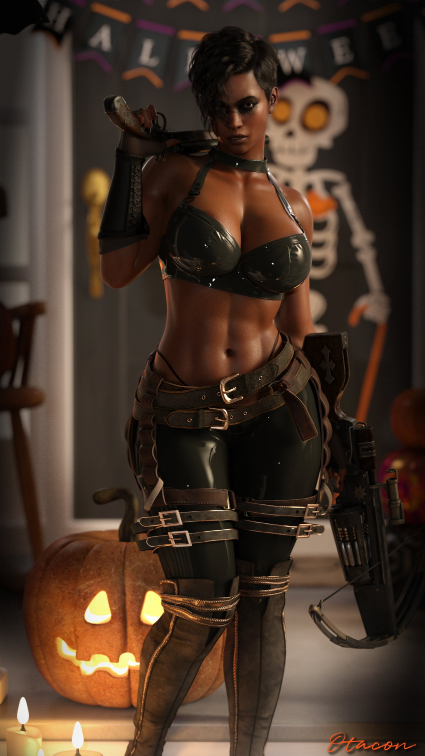 Rule 34 – 1girls 3d 3d (artwork) abs african african female alternate costume bare midriff black hair brown body brown skin cosplay dark-skinned female dark skin female indoors large breasts otacon212 resident evil sheva alomar thong tight clothing vampire hunter | 8903377