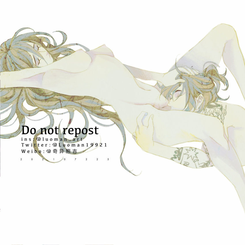 Rule 34 – 2girls arm tattoo breasts closed eyes cunnilingus dated hand on another’s head highres instagram username long hair luoman19921 medium breasts multiple girls navel nipples oral original short hair simple background tattoo twitter username weibo username white background yuri | 8731004