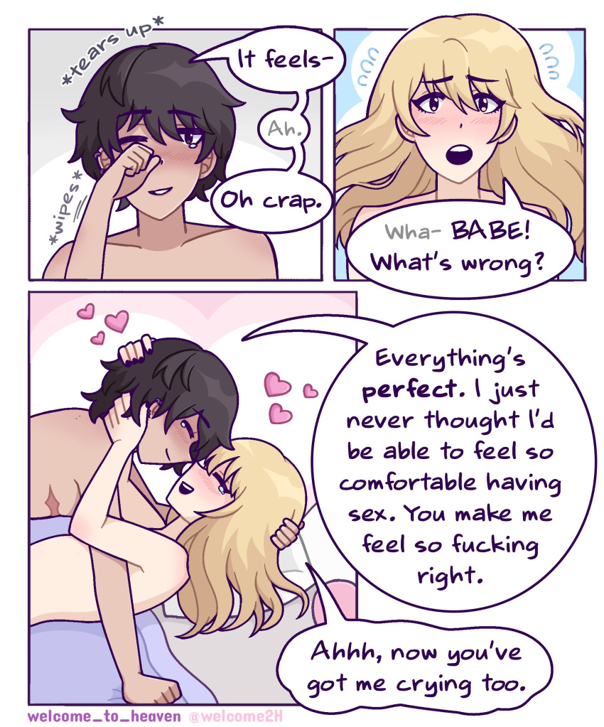 Rule 34 - Checking On Partner Comic Crying English Text Ftm Heart Masectomy  Scars Mtf Straight T4t Text Transgender Welcome To Heaven Wholesome  Wholesome Sex | 8392419