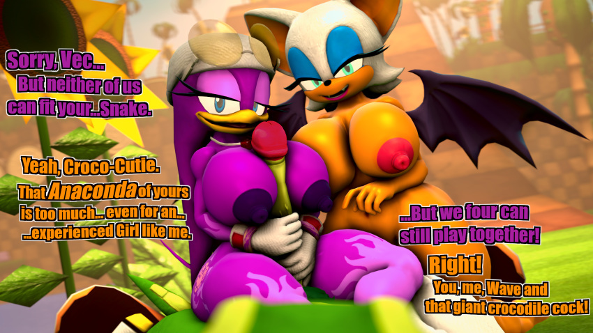 Rule 34 – 3d big penis dialogue huge cock hugging penis rouge the bat sarahdellen sega sfm sonic (series) sonic the hedgehog (series) source filmmaker threesome vector the crocodile wave the swallow | 8761635
