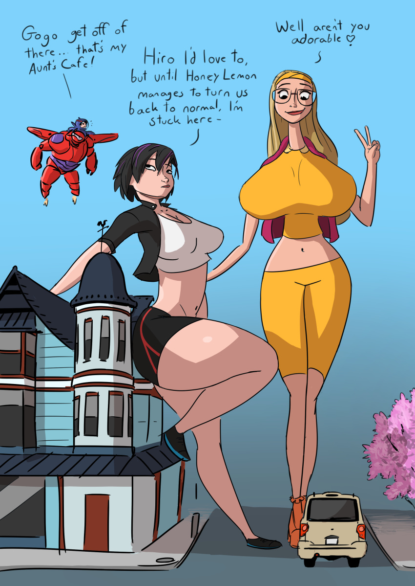 Rule 34 - 2girls Baymax Big Ass Big Breasts Big Hero 6 Caiman2 Clothed  Female Giant Female Gogo Tomago Honey Lemon Huge Ass Huge Breasts | 8763319