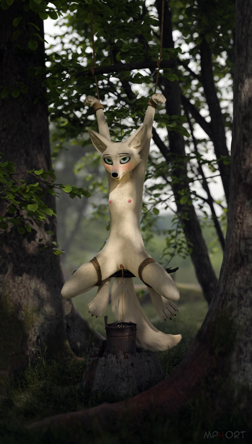 Rule 34 - 3d (artwork) Absurd Res Aroused Blender (software) Bondage  Bondage Bound Canid Canine Digital Media (artwork) Female Forest Fox  Genitals Hi Res Mammal Maxnoward Mp4ort Peeing Plant Pussy Solo Torture