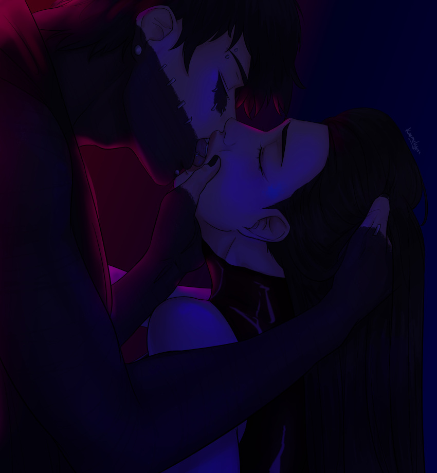 Rule 34 – 1boy 1girls black hair boku no hero academia chin grab closed eyes dabi deep kissing face grab female french kiss grabbing face hair grab hand in hair holding face holding head karmelyon kissing long hair making out male male/female momo yaoyorozu my hero academia open mouth kiss piercing scars straight straight hair todoroki touya tongue tongue kiss tongue piercing tongues touching touya todoroki villain yaoyorozu momo | 8390502