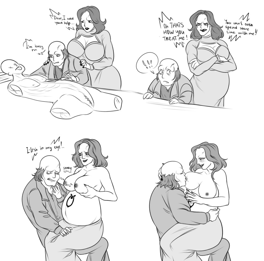 Rule 34 – 1female 1male big breasts breast sucking breastfeeding breasts out fear and hunger happy female milk milking breasts old man pregnant pregnant belly pregnant female sigil sitting sitting on lap touching breast trortur (fear and hunger) ugly bastard ugly man | 8829823