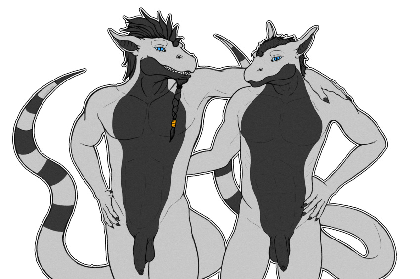 Rule 34 – abs anthro balls beard beard ponytail braided beard dragon duo facial hair flaccid foreskin francis ramirez genitals hi res joe ramirez long foreskin male mohawk nude pecs penis rebeldragon101 saggy balls sibling (lore) soft penis twins (lore) uncircumcised penis | 8842824