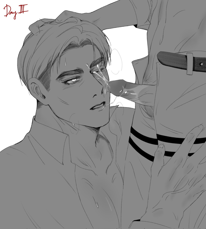 Rule 34 - 2boys Attack On Titan Bodily Fluids Cum On Face D Dil0  Ejaculation Erwin Smith Gay Genital Fluids Genitals Levi Levi Ackerman  Penis Shingeki No Kyojin Yaoi | 8757320