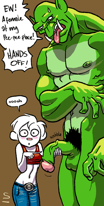 Rule 34 – 2009 balls bottomwear clothing denim denim bottomwear denim clothing disgust duo english text female genitals glans green balls green body green nipples green penis green skin halter top holding penis humanoid humanoid genitalia humanoid penis jeans male male/female muscular muscular male nipples nude orc pants penis pink glans pink tongue pubes sound effects speech bubble sublimate text tongue trassk tusks unknown species vein veiny penis | 9007378